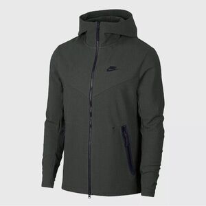 Mens Nike Sportswear Tech Pack Fleece Jacket AA3784-001 Olive Green Sz XL